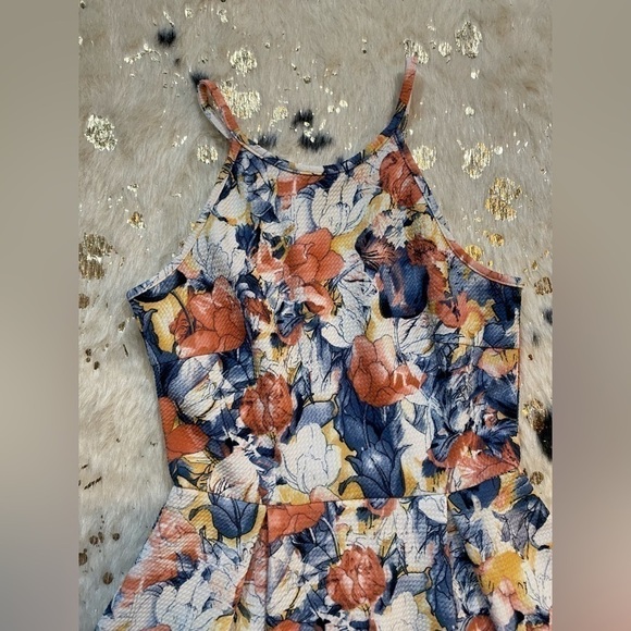 𝅺SOPRANO Women’s Multicolor Floral Spaghetti Strap Dress Size Small - Picture 2 of 8
